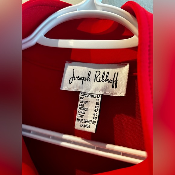 Joseph Ribkoff - Tulip Sleeve Jacket - Red - Picture 5 of 6